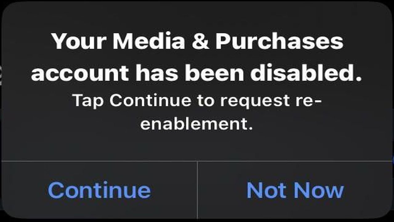 🍎 Your media and purchases account has been disabled fix