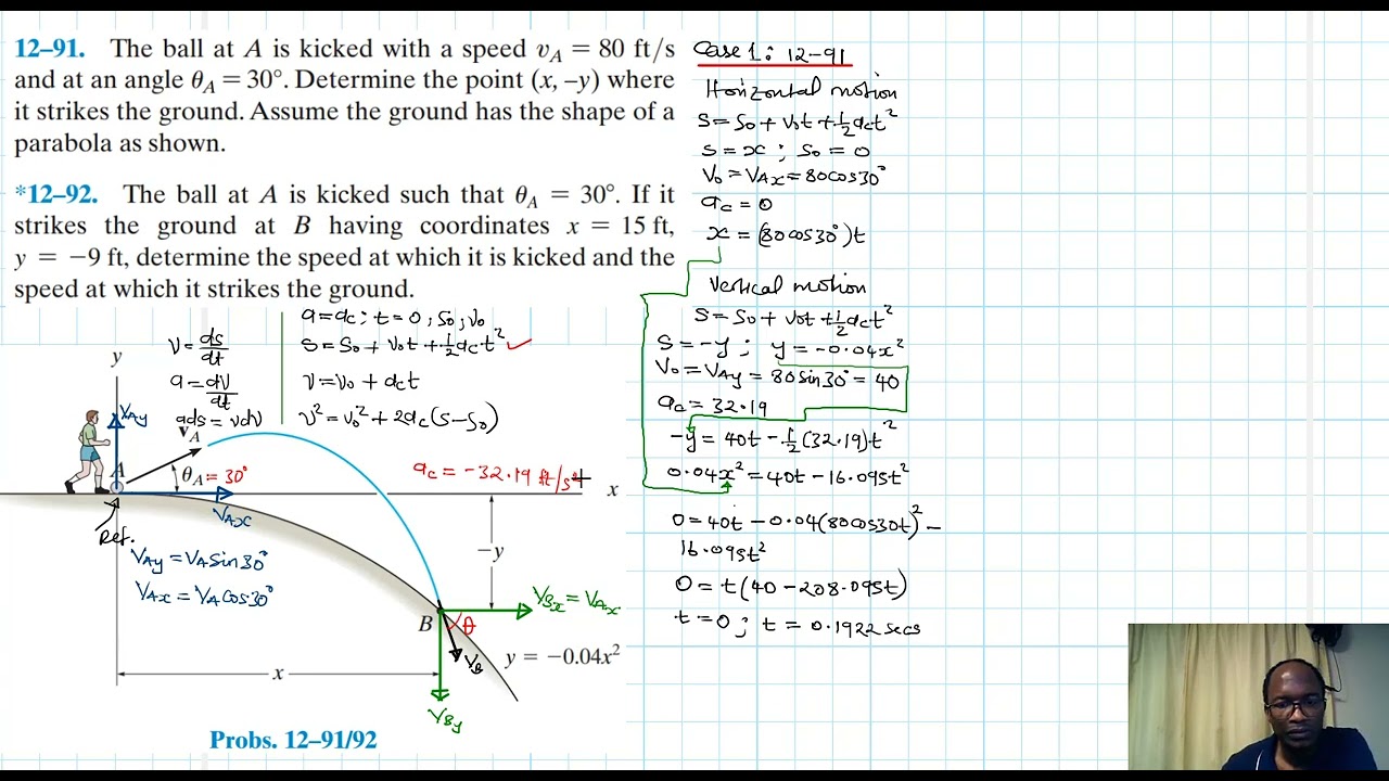 12–91, 12–92 Kinematics of a Particle (Chapter 12: Hibbeler Dynamics) Benam Academy