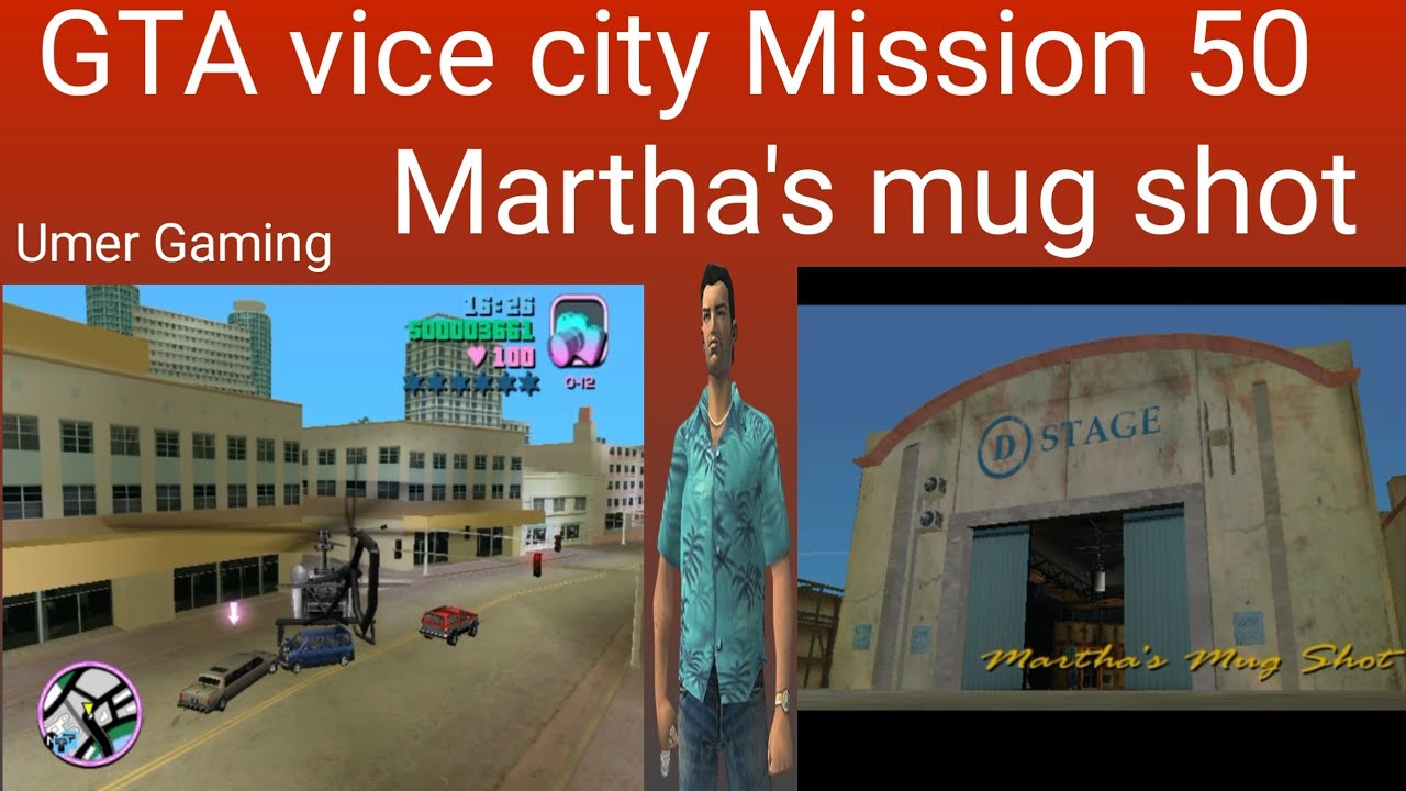 Mission 50: Martha’s Mug Shot Chaos 😈🔥 | GTA Vice City | Umer Gaming