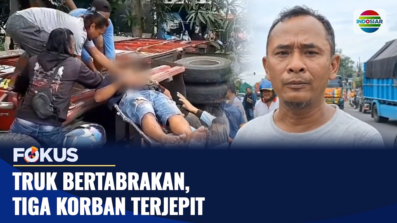 Truk Bertabrakan, Tiga Korban Terjepit | Fokus