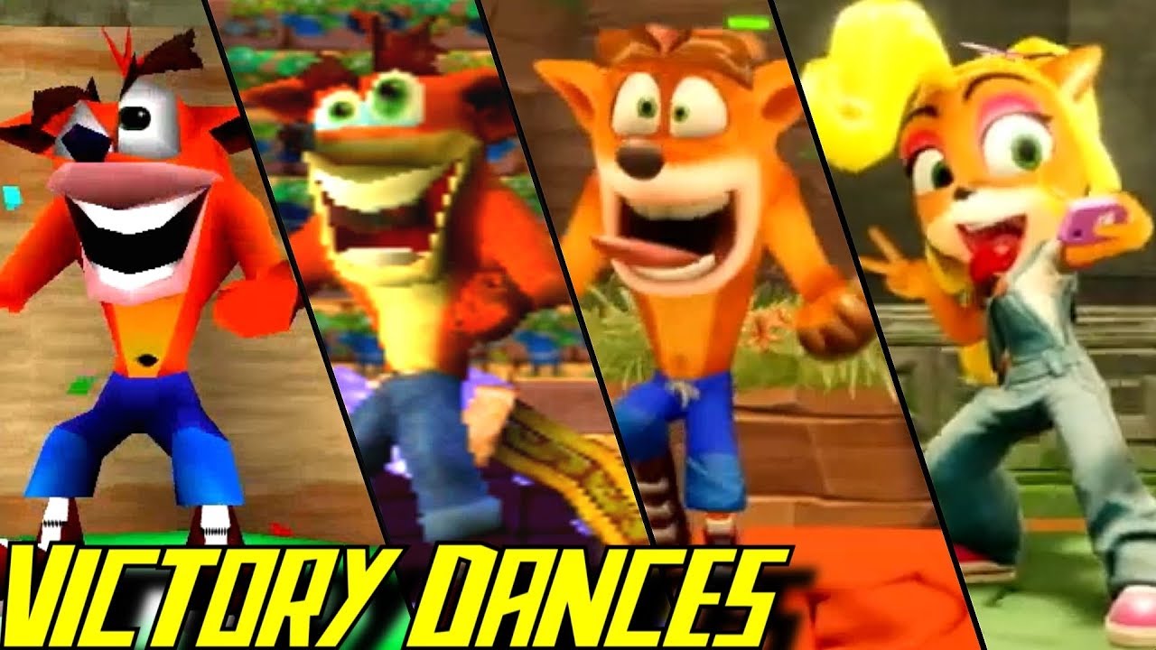 Evolution of Crash Bandicoot Victory Dances (1996-2019)