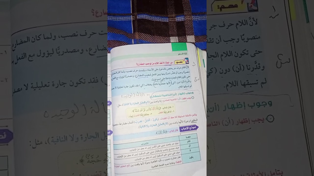 مراجعه نواصب #المضارع 