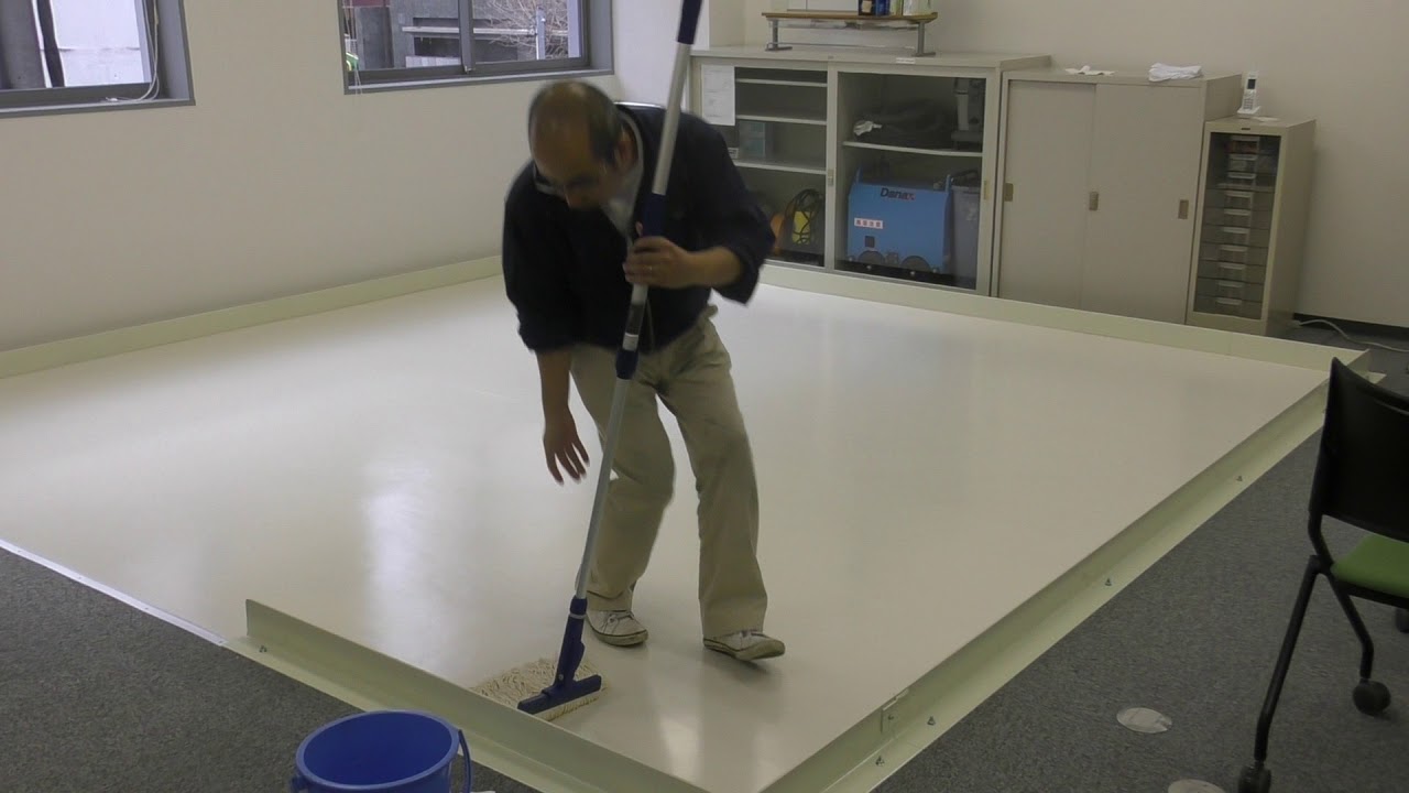 Video vệ sinh tòa nhà (モップの使い方)