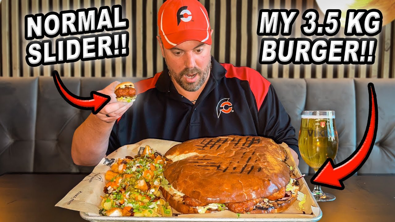 8lb Icelandic Monster Viking Fried Chicken Burger Challenge in Reykjavik Costs $150 If You Fail!!