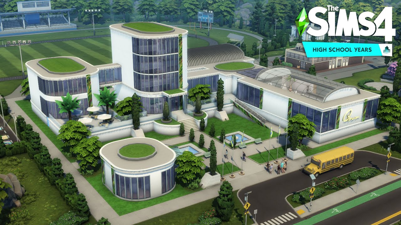 ЧАСТНАЯ СРЕДНЯЯ ШКОЛА || The Sims 4: Школьные годы: скоростное строительство