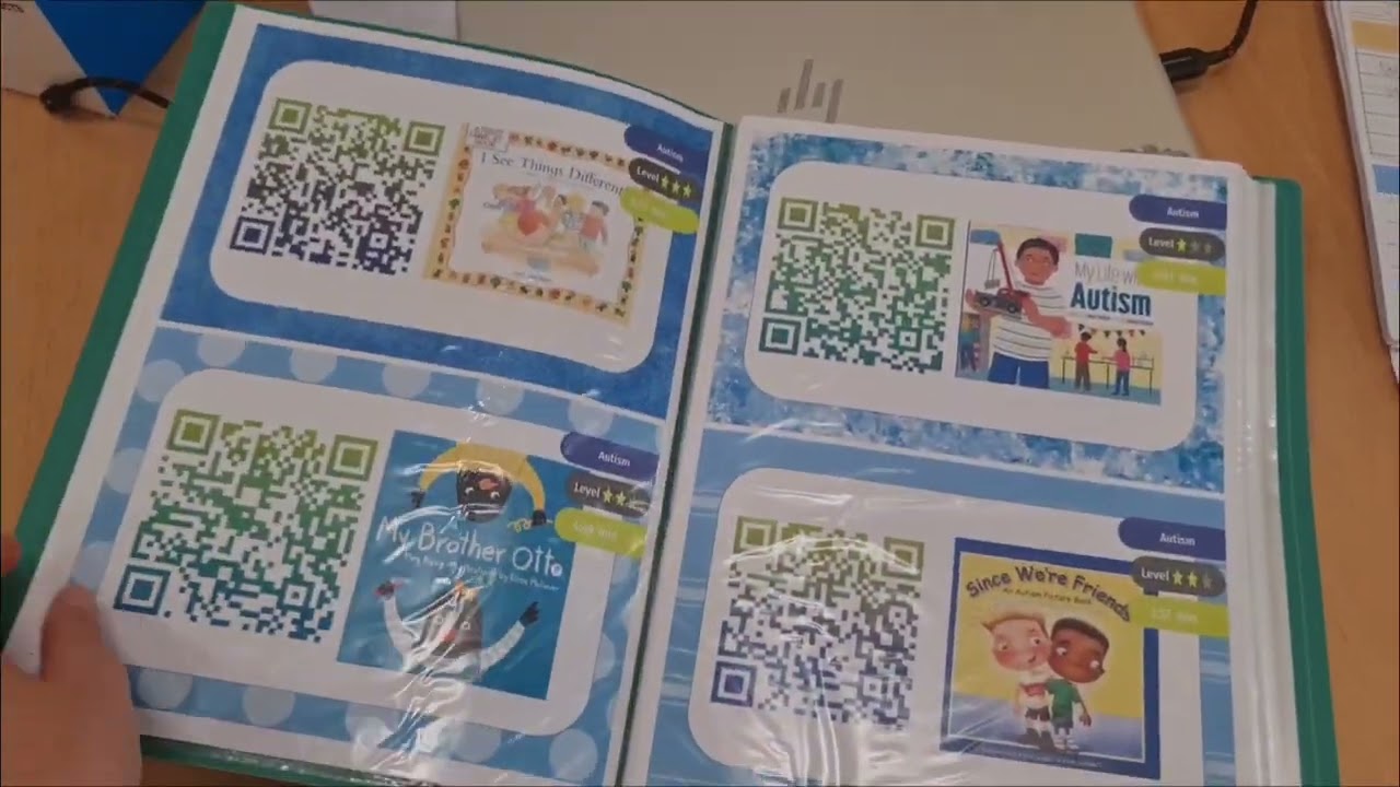 QR code cards with stories about autism for your listening centers.