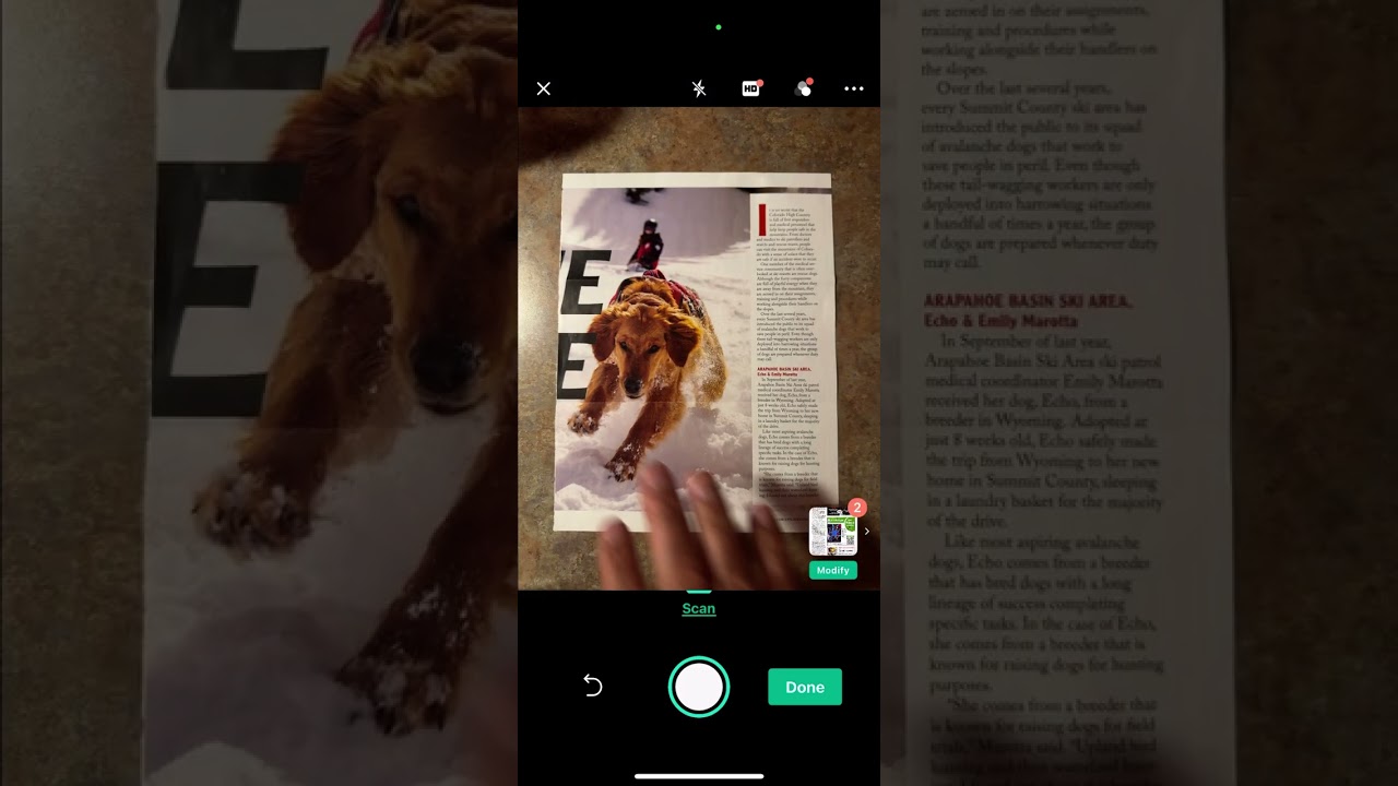 Using CamScanner to Scan Multiple Pages