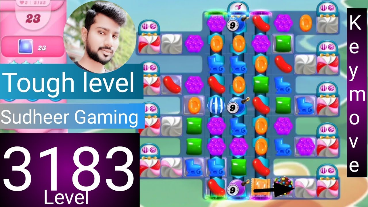 Candy crush saga level 3183 । Tough level । No boosters । Candy crush saga 3183 । Sudheer Gaming