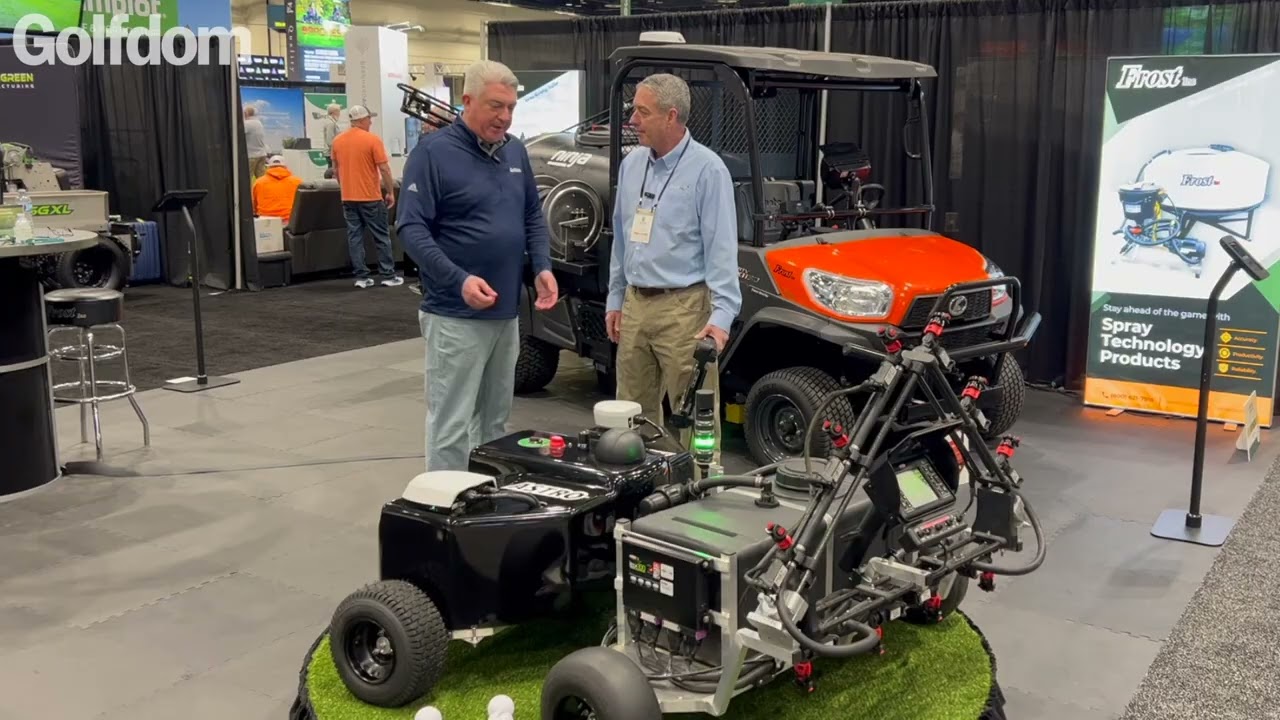 Learning about Frost's ASTRO autonomous sprayer at the 2026 GCSAA Show