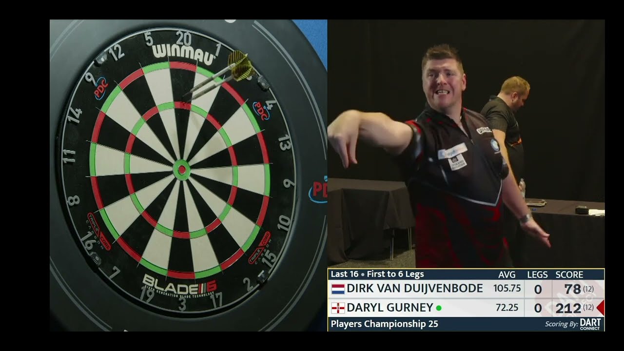 Dirk van Duijvenbode v Daryl Gurney - Last 16 - Players Championship 25