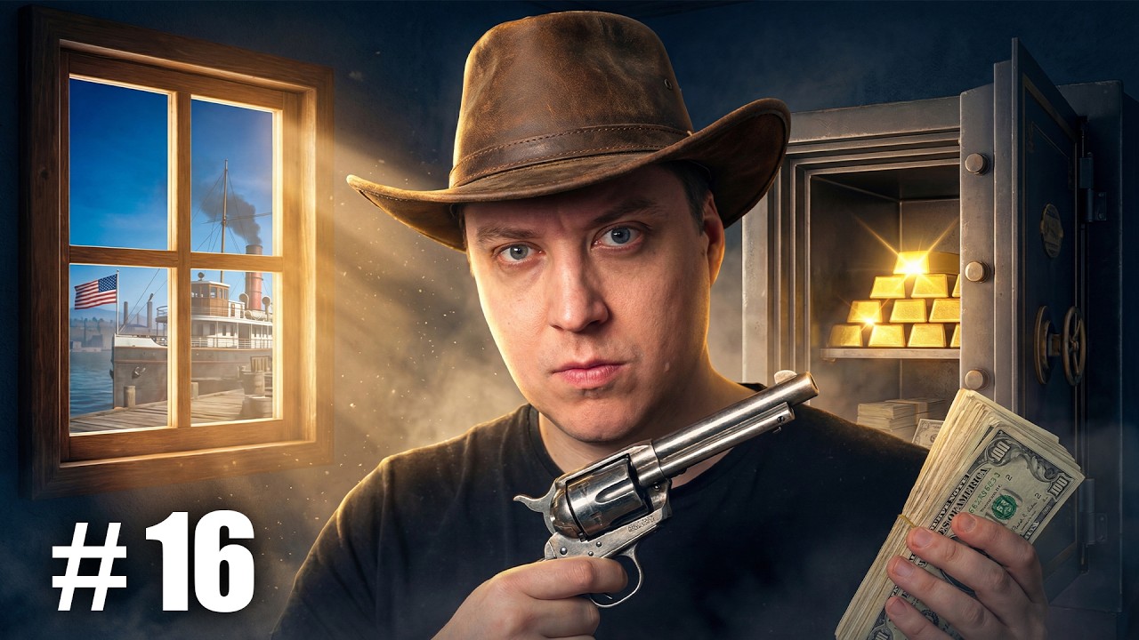 RDR 2 -  Установил мод на ТОП ГРАФИКУ! 53 гигабайта. Грабим банк и валим из США! #16