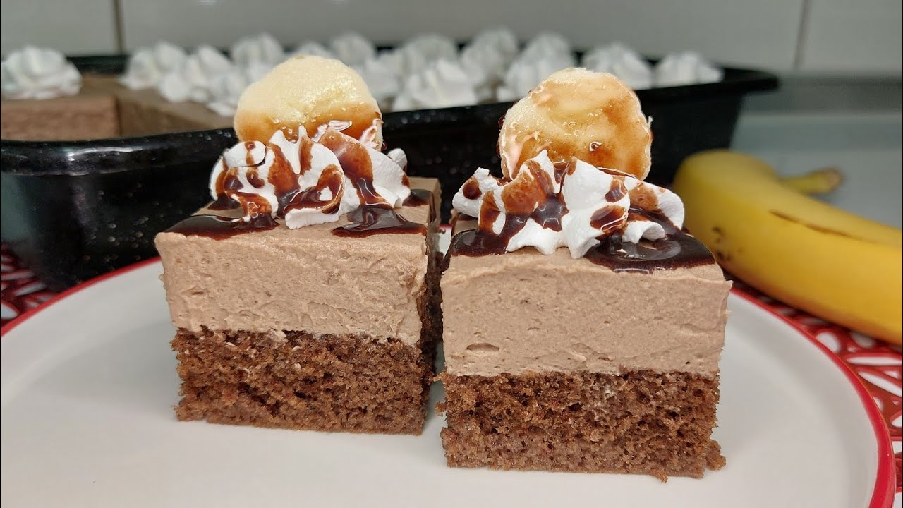 Izvrstan, lagan, sočan i jednostavan za napraviti💥Kolač sa bananama i čokoladom❗️-Chocolate cake
