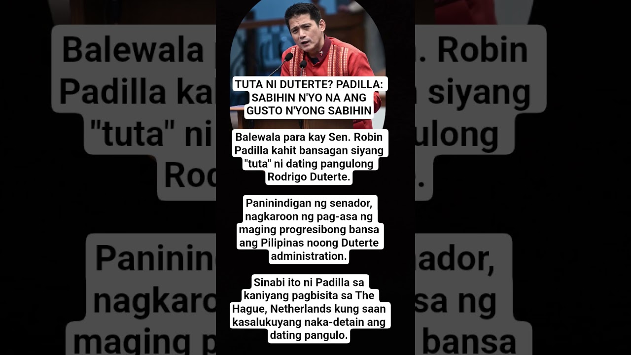 Tuta daw ni FPRRD