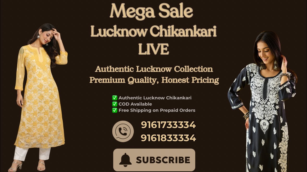 Mega Sale 🔥 | Factory Rate Lucknow Chikankari | LIVE