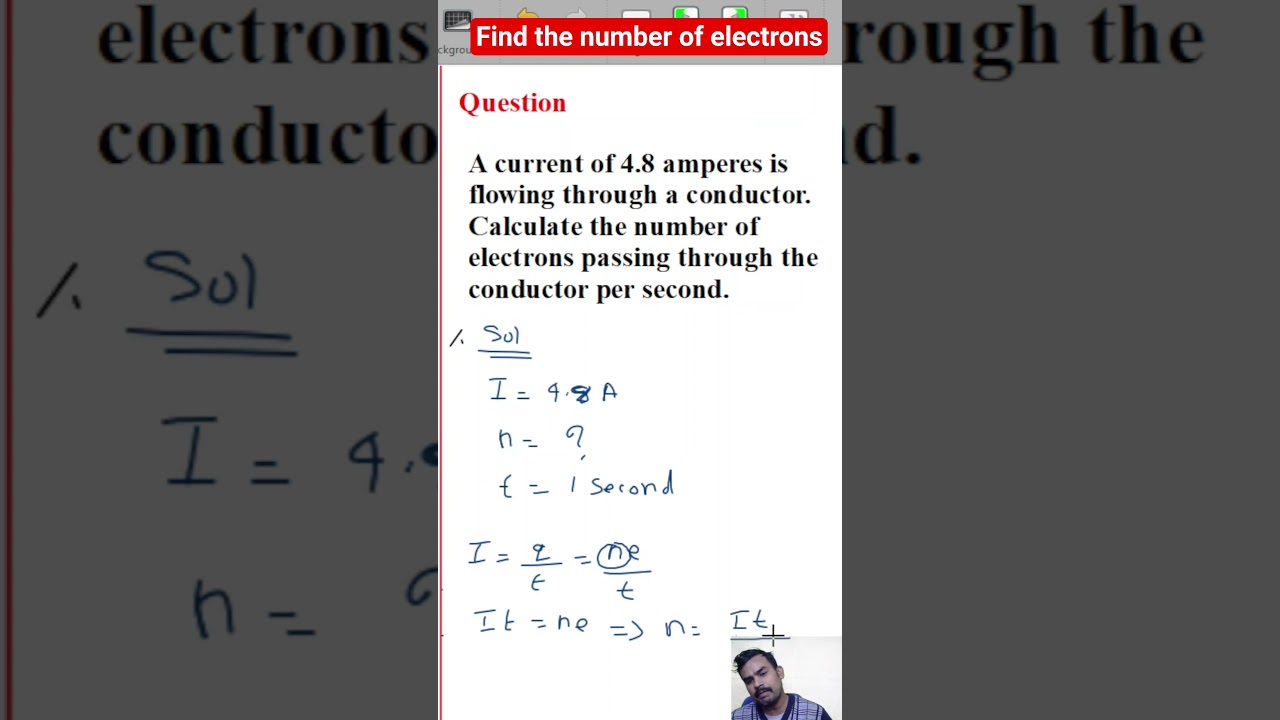find the number of electron class 10 physics CBSE electricity