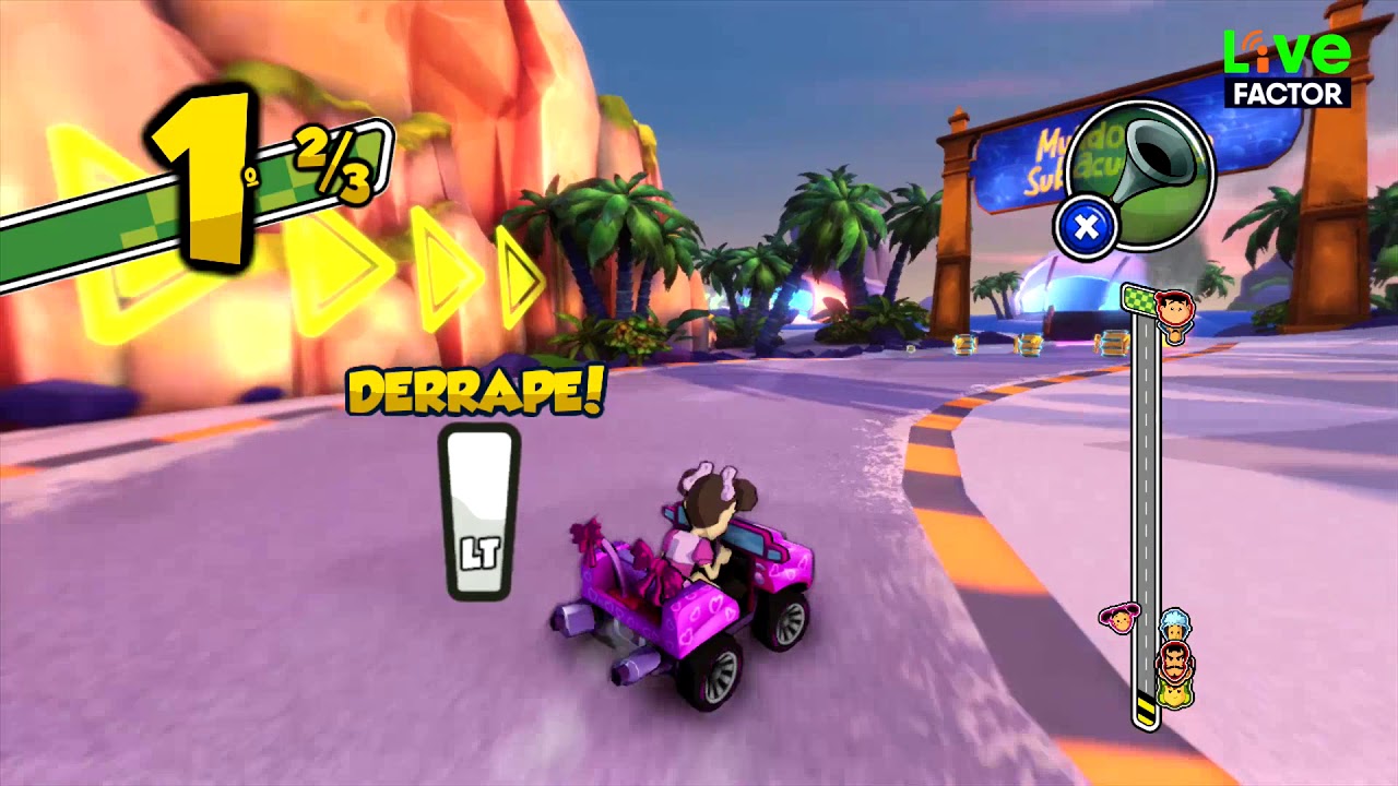 Gameplay - Pópis em Torneio Professor Girafales - Chaves Kart - 