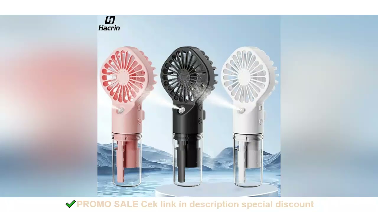 Portable Humidifier Fan Mini Handheld Mist Fan Portable USB Rechargeable Handheld Fan with Humidifie