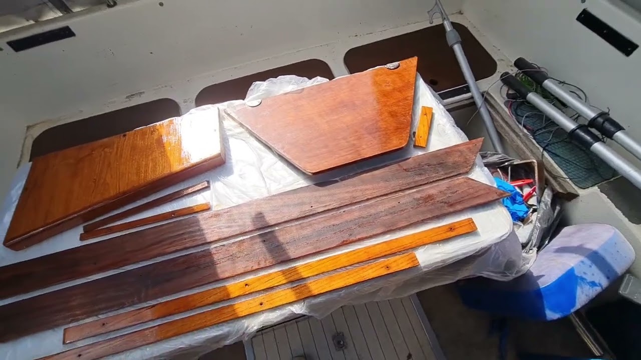 Birchwood 22 River Cruiser Boat Project 12 - Finish Interior Varnish, Bilges and Choose Lining