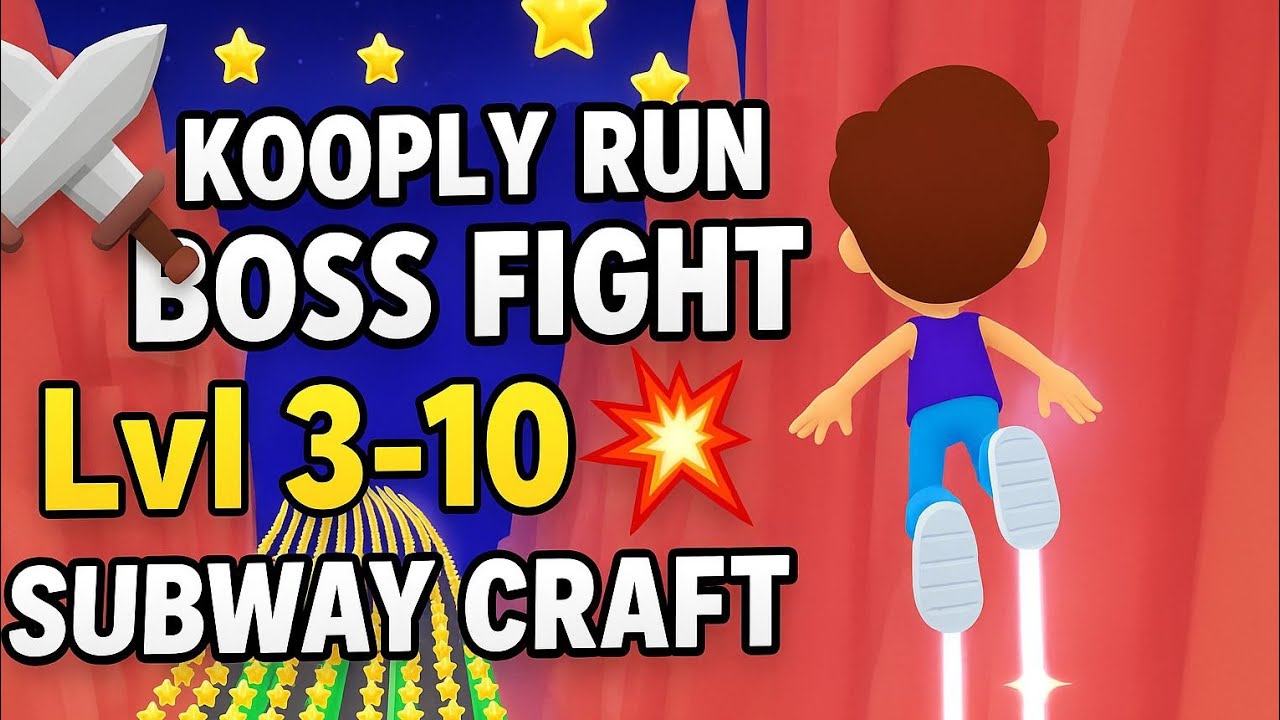 Kooply Run: Subway Craft - Gameplay Part 1.(Level 3-10)  🐦‍🔥 