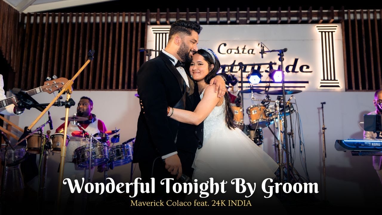 Groom’s Romantic Singing Surprise for His Bride | Ft. 24KIndia | Wonderful Tonight | Goan wedding