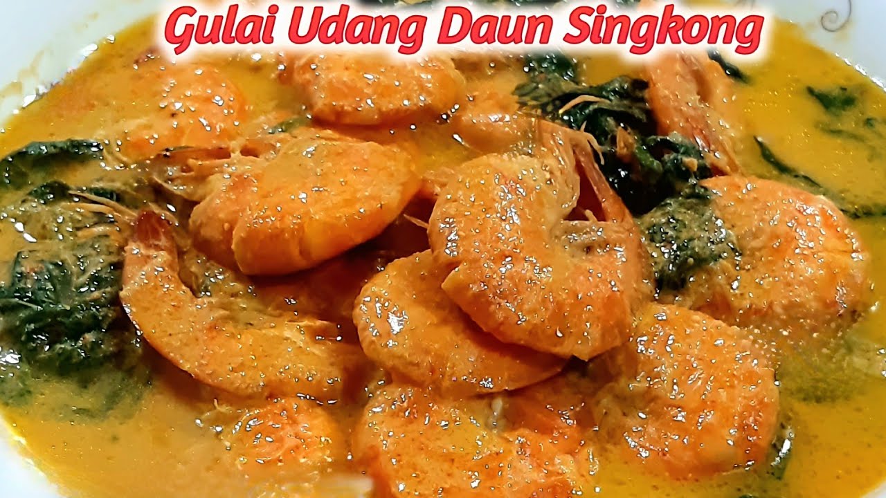Resep Udang Enak Banget, Resep Masakan Seafood Gulai Dengan Daun Singkong Khas Padang Paling Gurih
