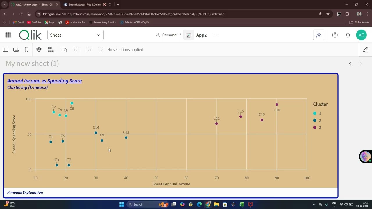 38. K means Clustering in Qlik Sense | Qlik Sense Bangla Tutorial
