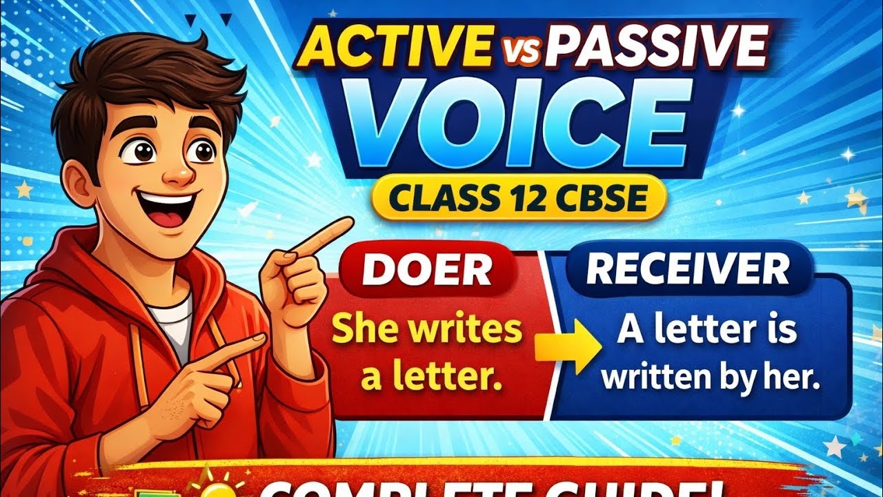 🔥 Active & Passive Voice | Complete Guide for Class 12 & Competitive Exams 🔥#class12english #english