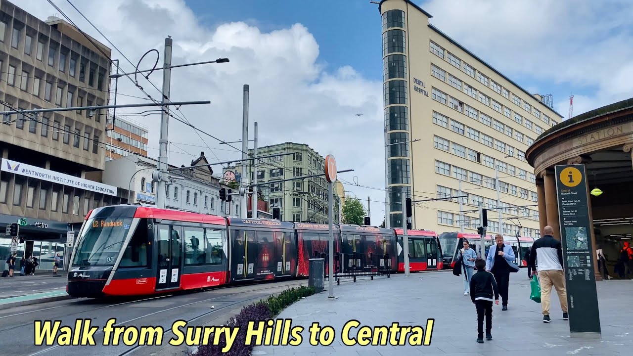 Walking tour from Surry Hills to Central | Sydney Australia 2022