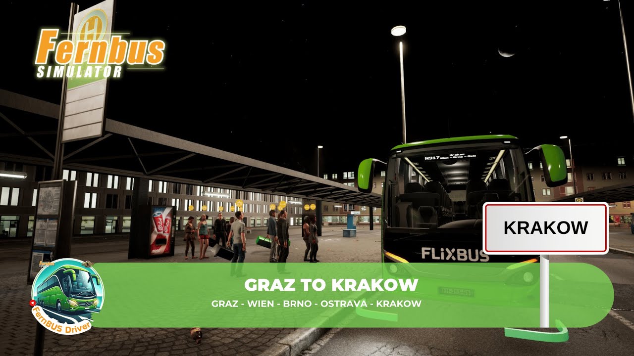 Fernbus Simulator - Real Flixbus Route - Graz to Krakow