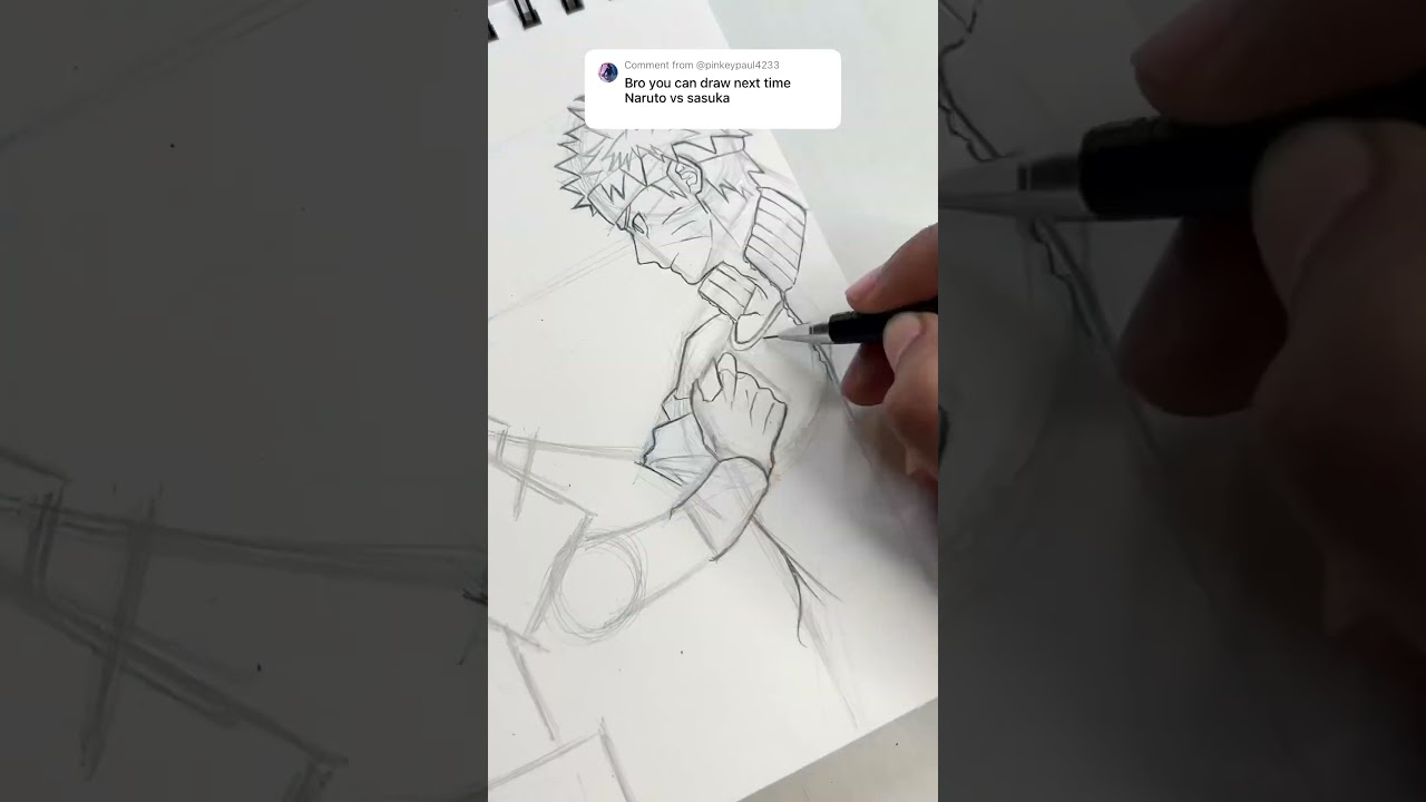 Drawing Naruto Vs Sasuke - Best Rivals in History