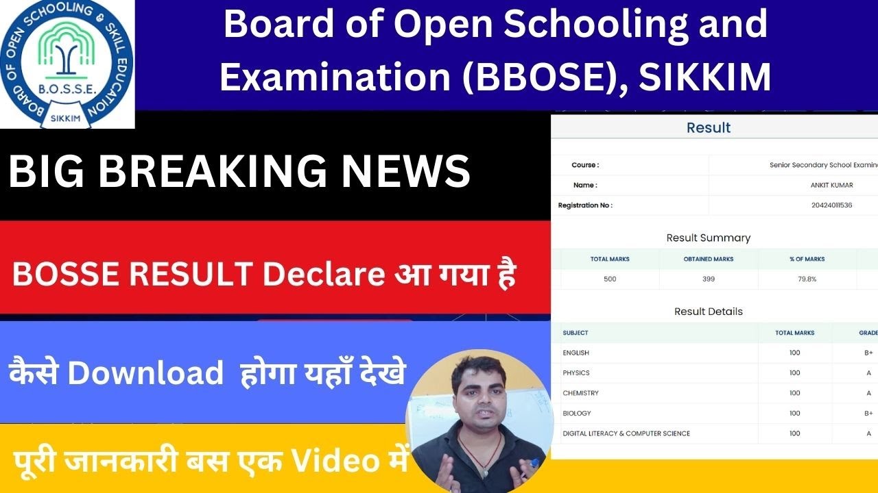 BOSSE APRIL - 2024 Result Declare |  BOSSE RESULT Declare आ गया है  | कैसे Download  होगा यहाँ देखे