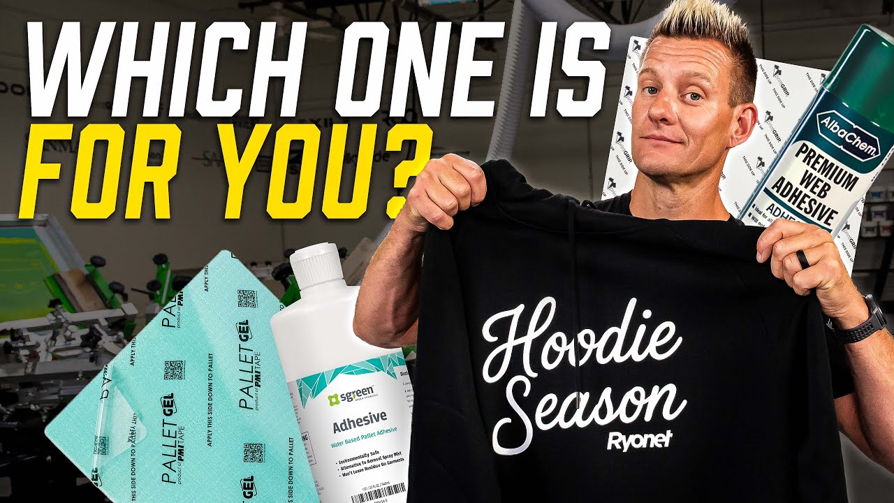 Which Screen Printing Adhesive Works Best for Hoodies? | Web, Water-Based, PrintGRIP, PalletGel