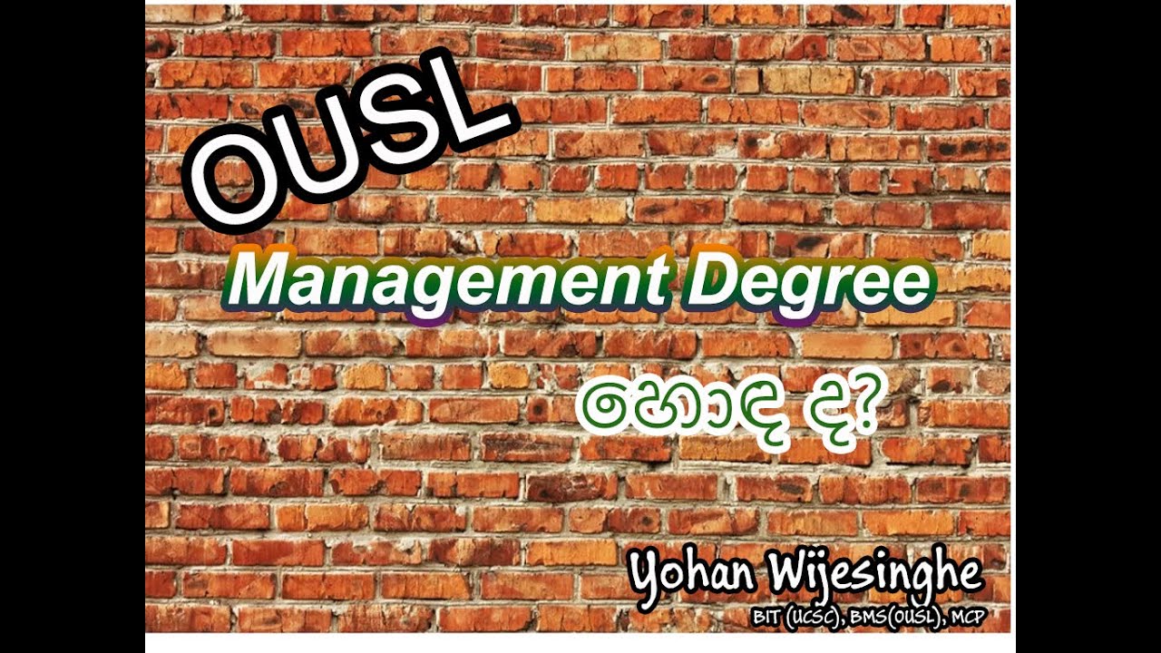 Open University of Sri Lanka, Management Degree | Tech House SL