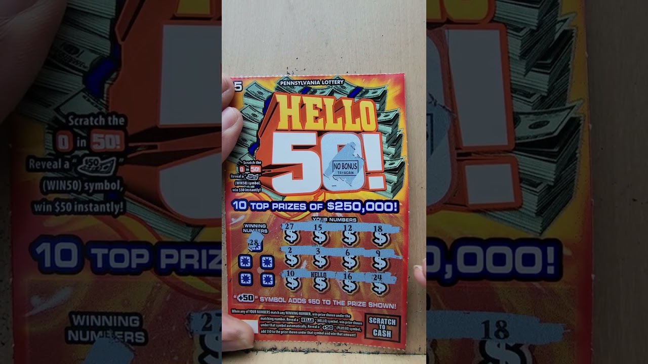 PA LOTTERY HELLO 50 SCRATCH OFF TICKET #short #shorts