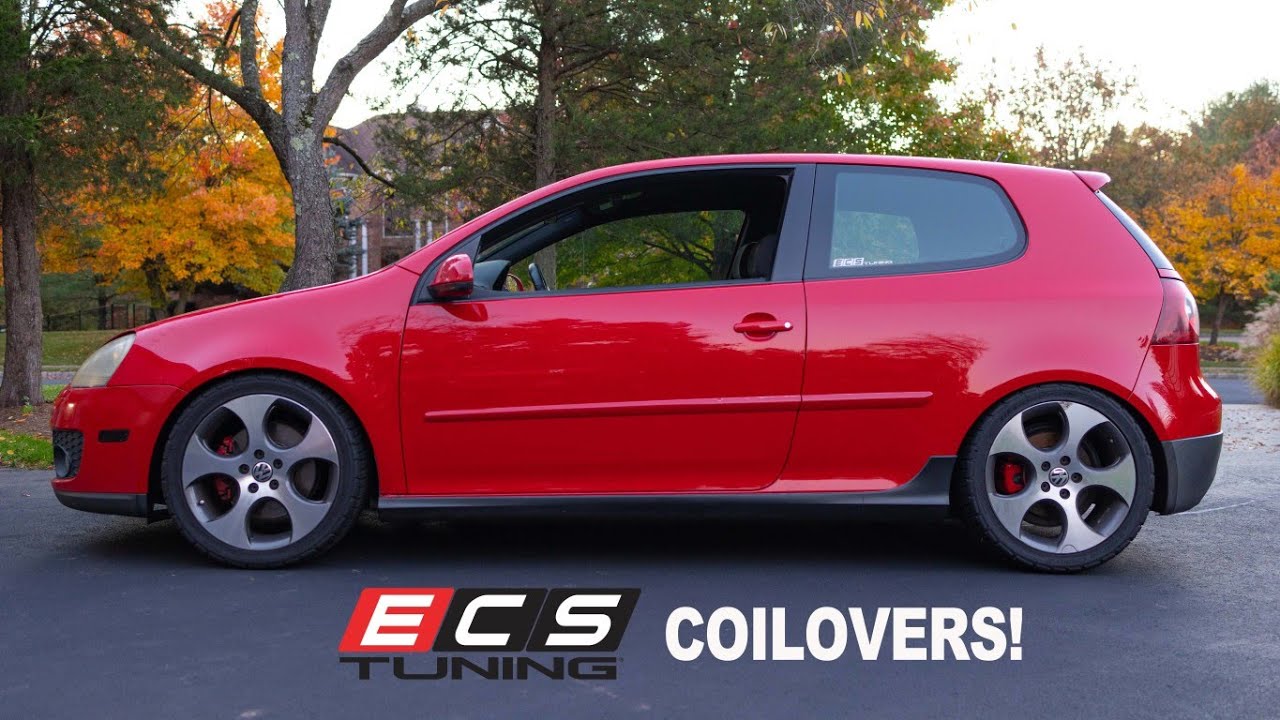 Занижаем наш Mk5 GTI на койловерах!