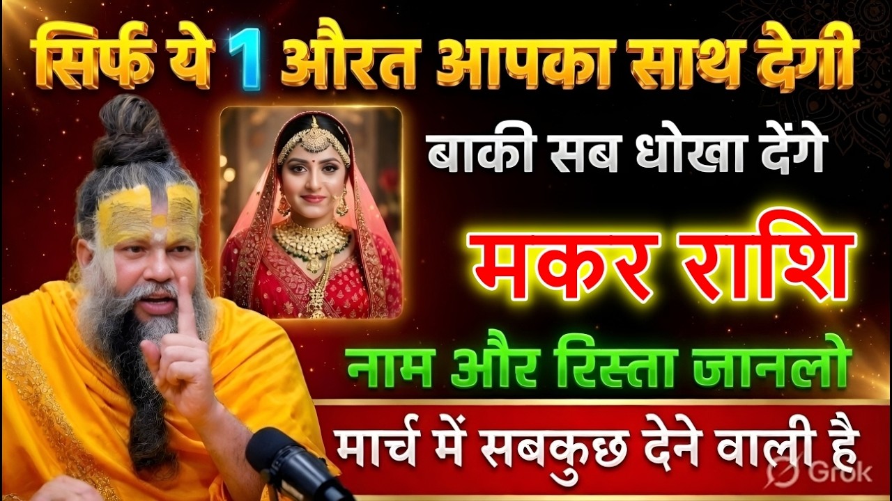 मकर राशि 10 से 20 मार्च 2026 😱 सिर्फ ये 1 औरत देगी साथ | बाकी किसी पर भरोसा मत करना सावधान!