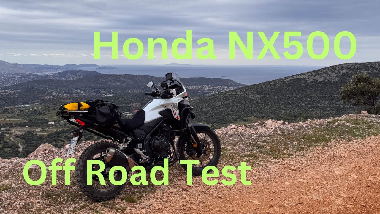 Honda NX500 | Off Road route in mount Hymettus, Athens | Exhaust sound only | 4k