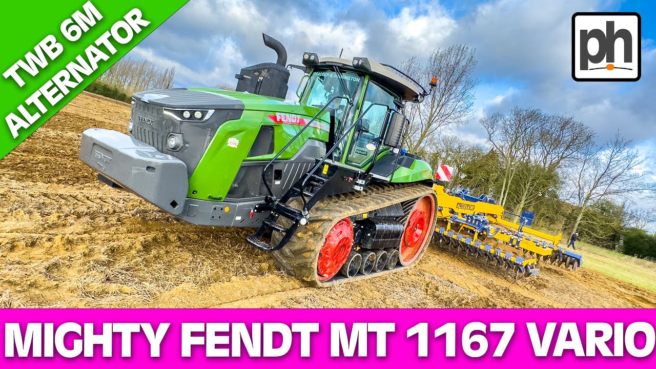 FENDT MT 1167 VARIO with 6M TWB ALTERNATOR #agriculture #Fendt1167 #britishfarming