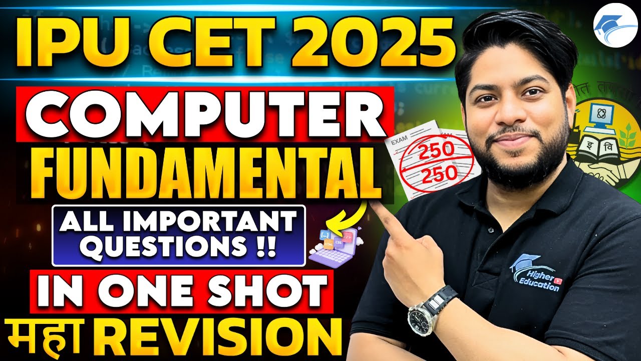 IPU CET Complete BCA Computer Fundamentals Final Revision 2025🔥All Important Questions in One Shot✅