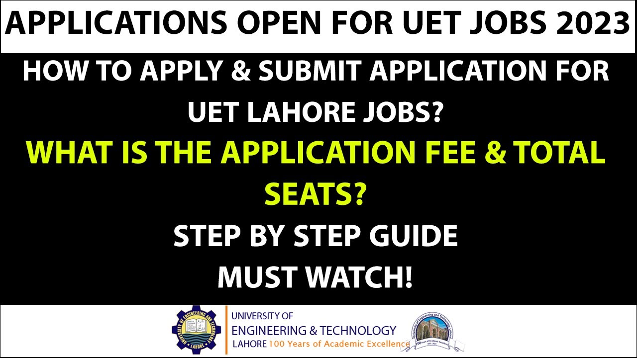 How to apply in UET Jobs #jobs #uet #university #earn #2023