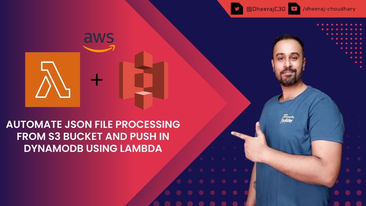 AWS Cloud Project - Automate JSON File Processing From S3 Bucket And Push In DynamoDB Using Lambda