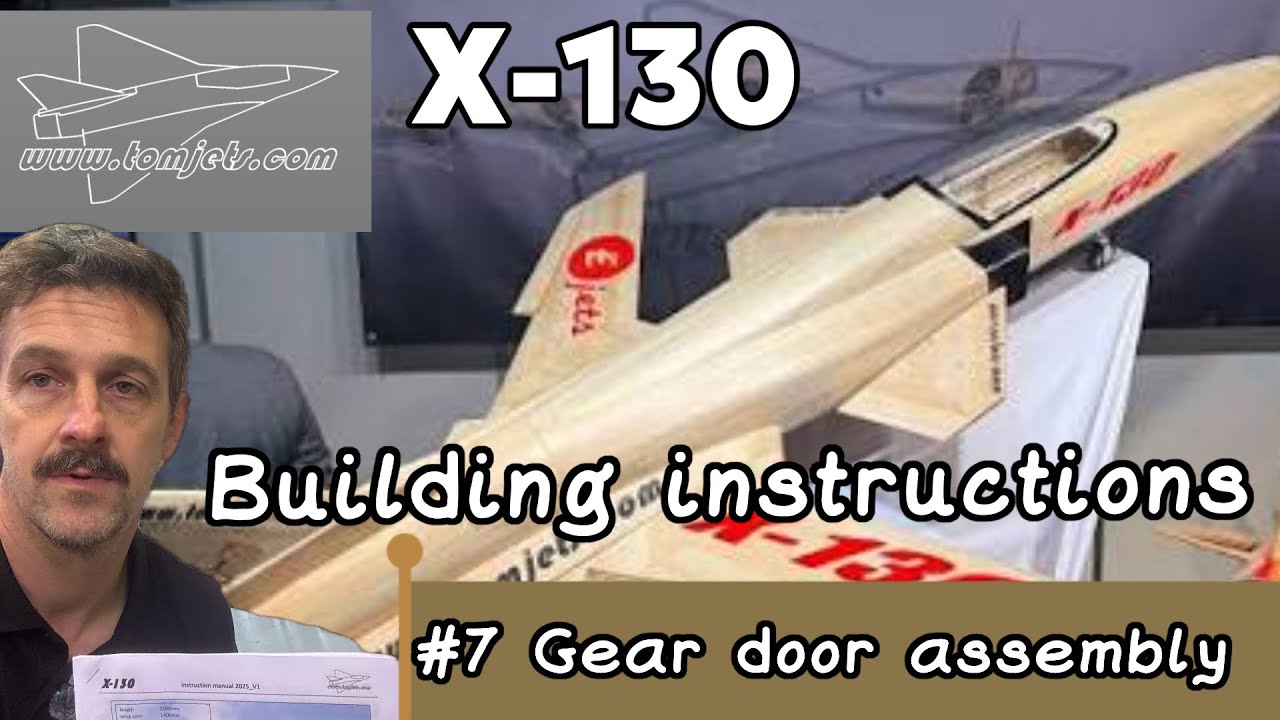 Видео сборки самолета Tomjet X-130 #7: сборка створок шасси.