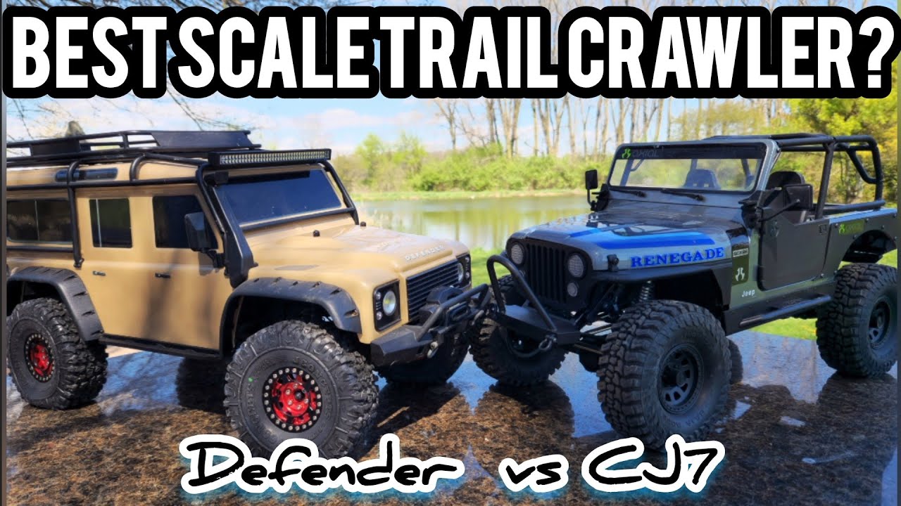 Scx10iii CJ7 vs TRX4 Defender. Which one is the best scale trail crawler for you?