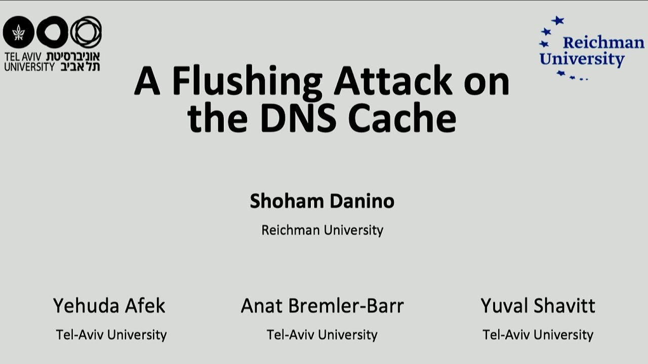 USENIX Security '24 - A Flushing Attack on the DNS Cache