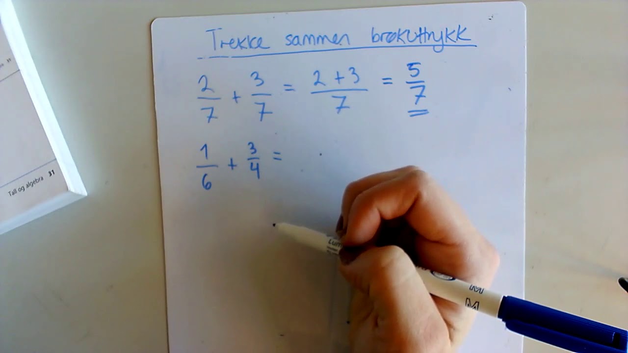 Trekke sammen brøkuttrykk