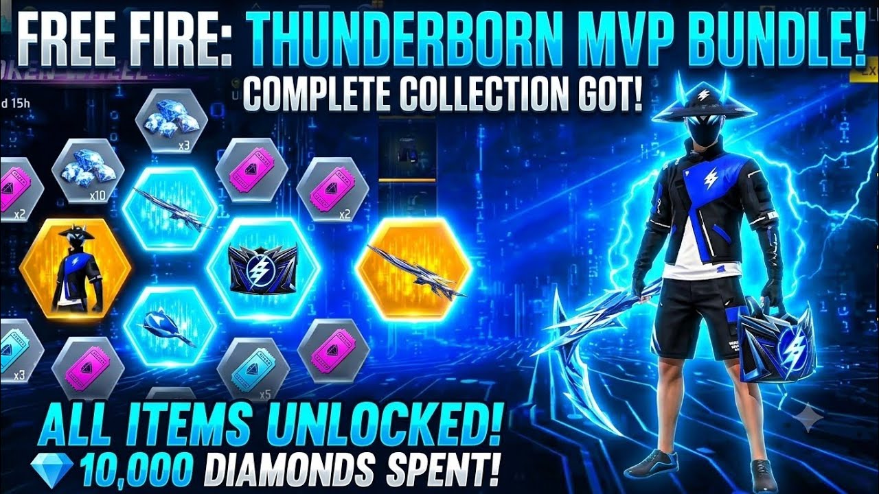🔥THUNDERBORN MVP BUNDLE ! FREE FIRE 🔥