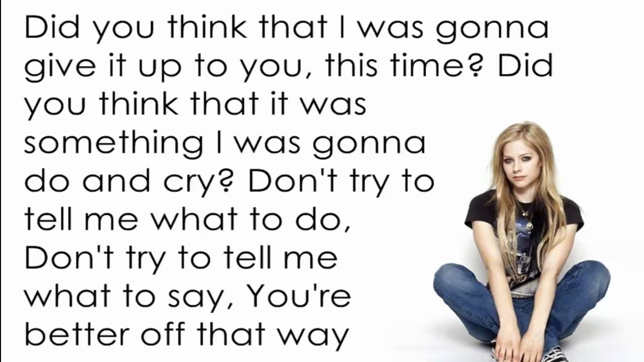Avril Lavigne - Don't Tell me [Lyrics/Letra]