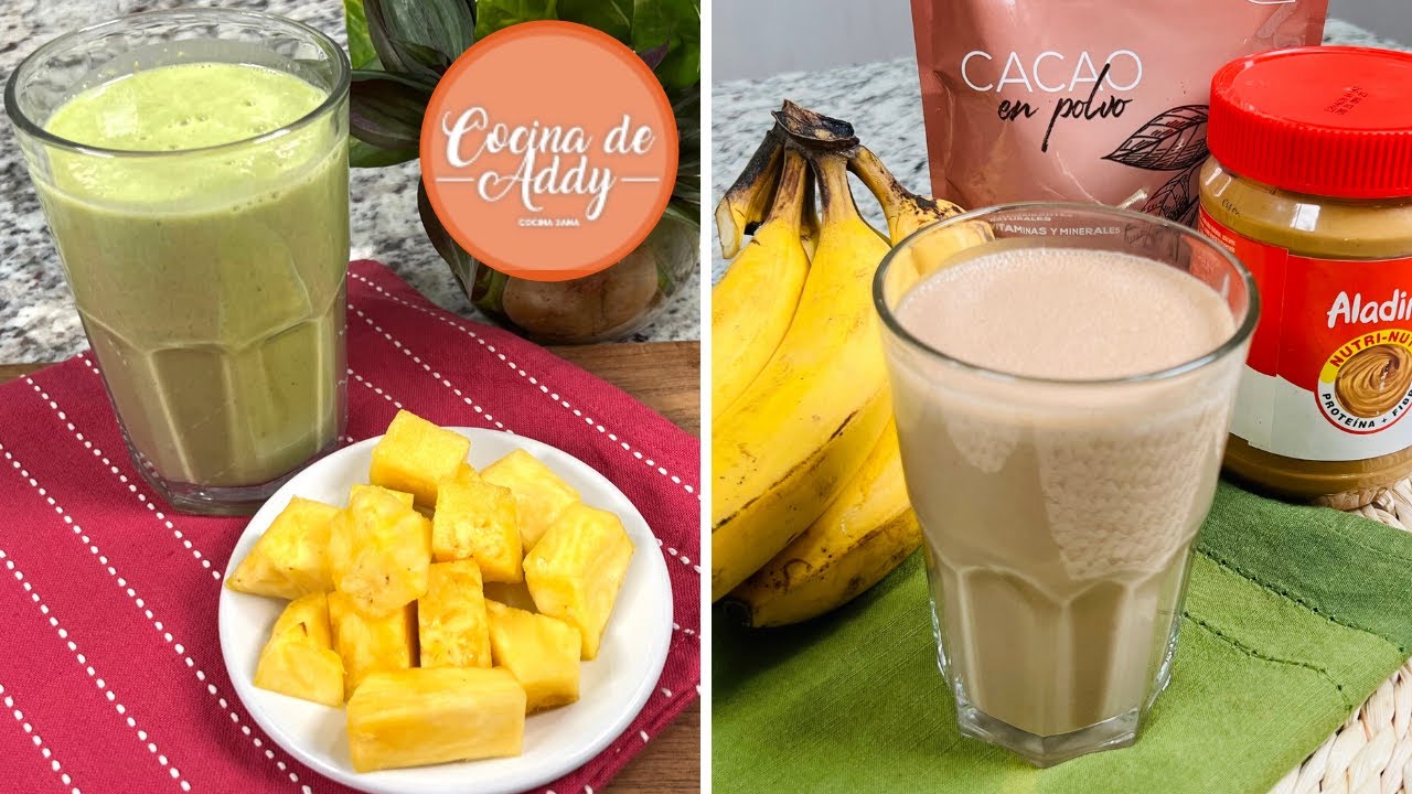 Batidos Naturales de PROTEÍNA (SUSTITUYE DESAYUNO-CENA) Gana Masa Muscular y Baja Peso |Addy Recetas