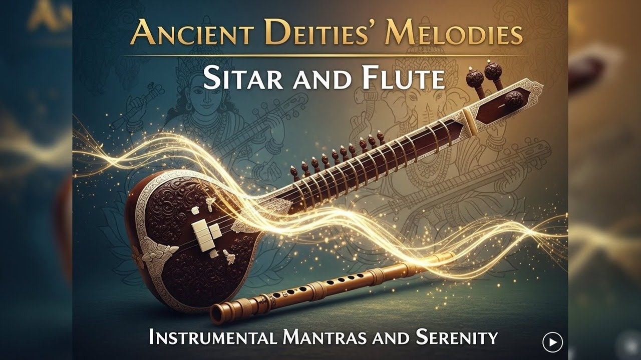 “Ancient Deities' Melodies: Sitar and Flute Instrumental Mantras and Serenity”