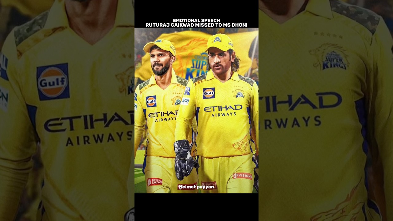 Ruturaj Gaikwad missed to MS Dhoni emotional speech🥹|| heart break💔||#shorts #msdhoni #emotional ￼